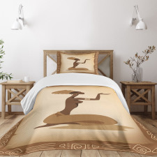 Lady Hand Gesture Bedspread Set