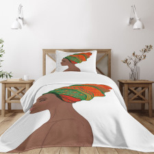 Young Afro Beauty Bedspread Set