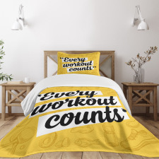 Every Workout Counts Bedspread Set