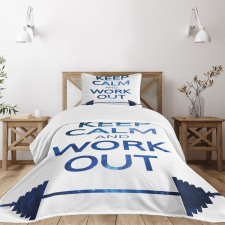 Keep Calm and Work Bedspread Set