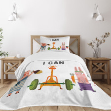 Animals Exercise Bedspread Set