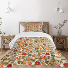 Vivid Colorful Xmas Bedspread Set