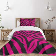 Hot Pink Zebra Skin Bedspread Set