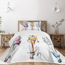 Fashion Models Art Bedspread Set