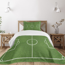 Soccer Stadium Field Bedspread Set