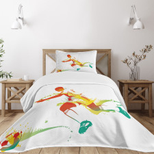 Soccer Player Athlete Bedspread Set