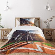 Baseball Player Game Bedspread Set