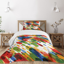 Diagonal Geometric Vibrant Bedspread Set
