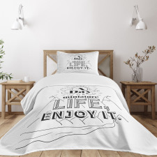 Positive Life Message Bedspread Set