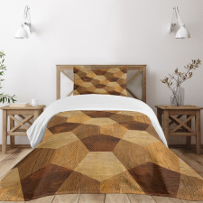 Wooden Rustic Pattern Bedspread Set