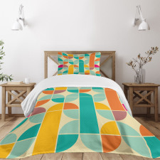 Funky Mosaic Forms Bedspread Set