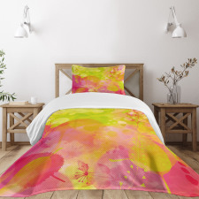 Spring Yard Watercolors Bedspread Set