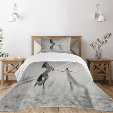 Horse and Lady Bedspread Set