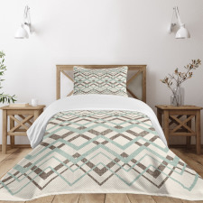 Vintage Zigzag Lines Bedspread Set