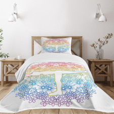 Woman in Balance Mandala Bedspread Set