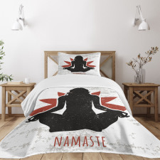 Lotus Woman Flower Grunge Bedspread Set
