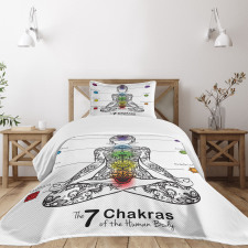 7 Chakra Signs Ornate Bedspread Set