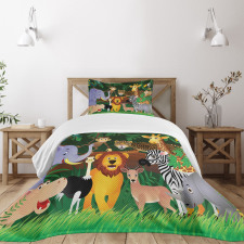 Exotic Jungle Cheerful Fun Bedspread Set