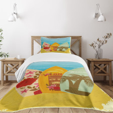 Surfboard Exotic Bedspread Set