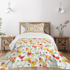 Tropic Cocktails Bedspread Set