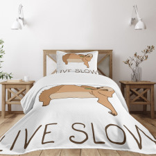 Happy Character Live Slow Bedspread Set