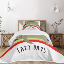 Lazy Days Carefree Sloth Bedspread Set