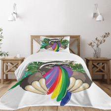 Indolent Jungle Animal Bedspread Set