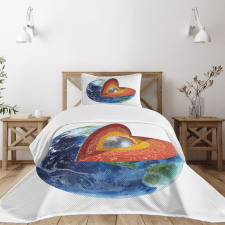 Earth Inner Core Science Bedspread Set