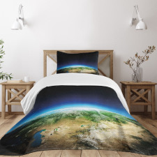 Russia from Space Sky Bedspread Set