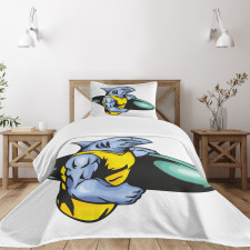 Grumpy Surfer Muscle Body Bedspread Set