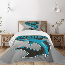 Angry Danger Fish Fins Bedspread Set