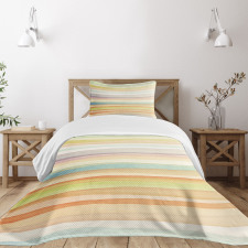 Stripes Watercolor Art Bedspread Set