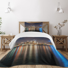 Night Time Cityscape Bedspread Set
