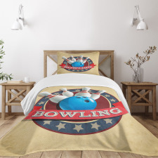 Circular Sport Emblem Bedspread Set