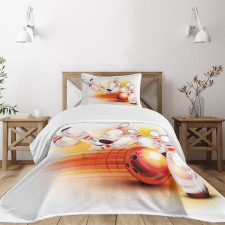 Falling Skittles Bedspread Set