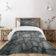 Stone Wall Rough Rusty Bedspread Set