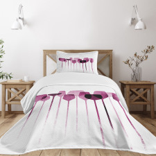 Artwork Party Glasses Bedspread Set