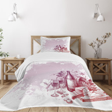 Grunge Abstract Framework Bedspread Set