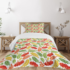 Autumnal Flora Pattern Bedspread Set