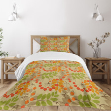 Warm Colors Autumn Season Bedspread Set