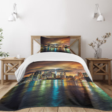 Fantasy Sky NYC Sunset Bedspread Set