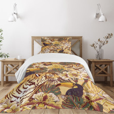 Tropical Bengal Toucan Bedspread Set