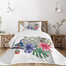 Retro Feline Cat Bedspread Set