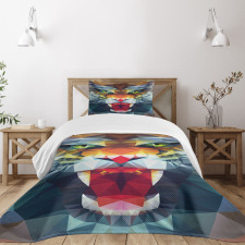 Abstract Portrait Animal Bedspread Set