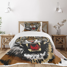 Angry Eyes Sketch Art Bedspread Set