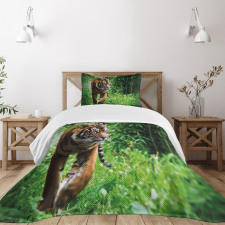 Siberian Wild Cat Habitat Bedspread Set