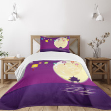 Chinese Pavillion Moon Bedspread Set