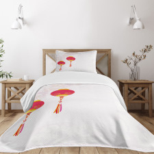 China New Year Bedspread Set