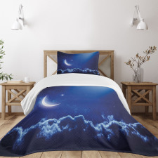 Crescent Moon and Stars Bedspread Set