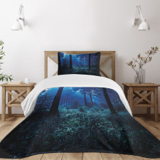 Misty Fall Nature Scenery Bedspread Set